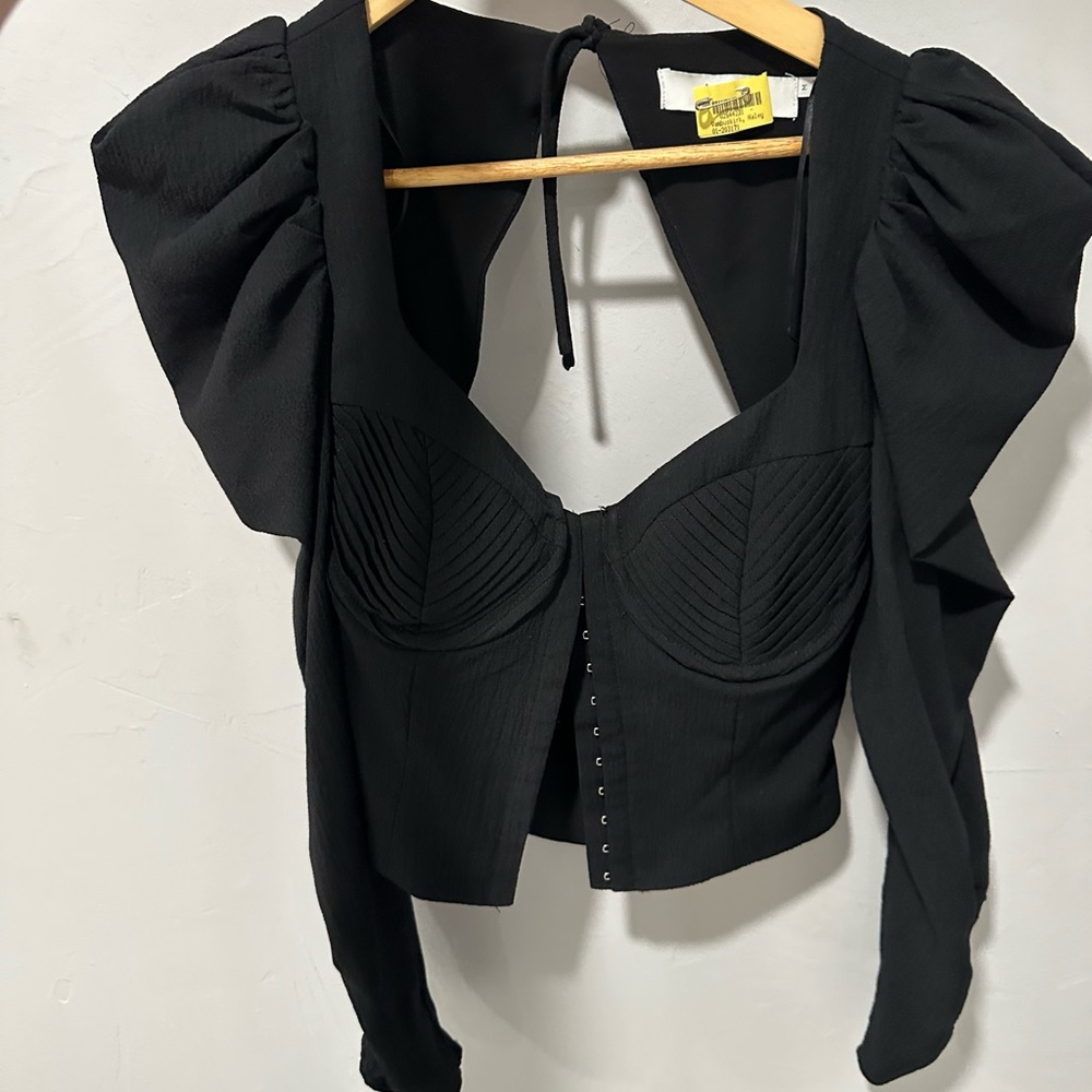 Long sleeve bustier top